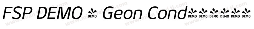 FSP DEMO - Geon Cond字体转换
